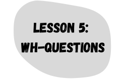 Lesson 5: Wh-Questions